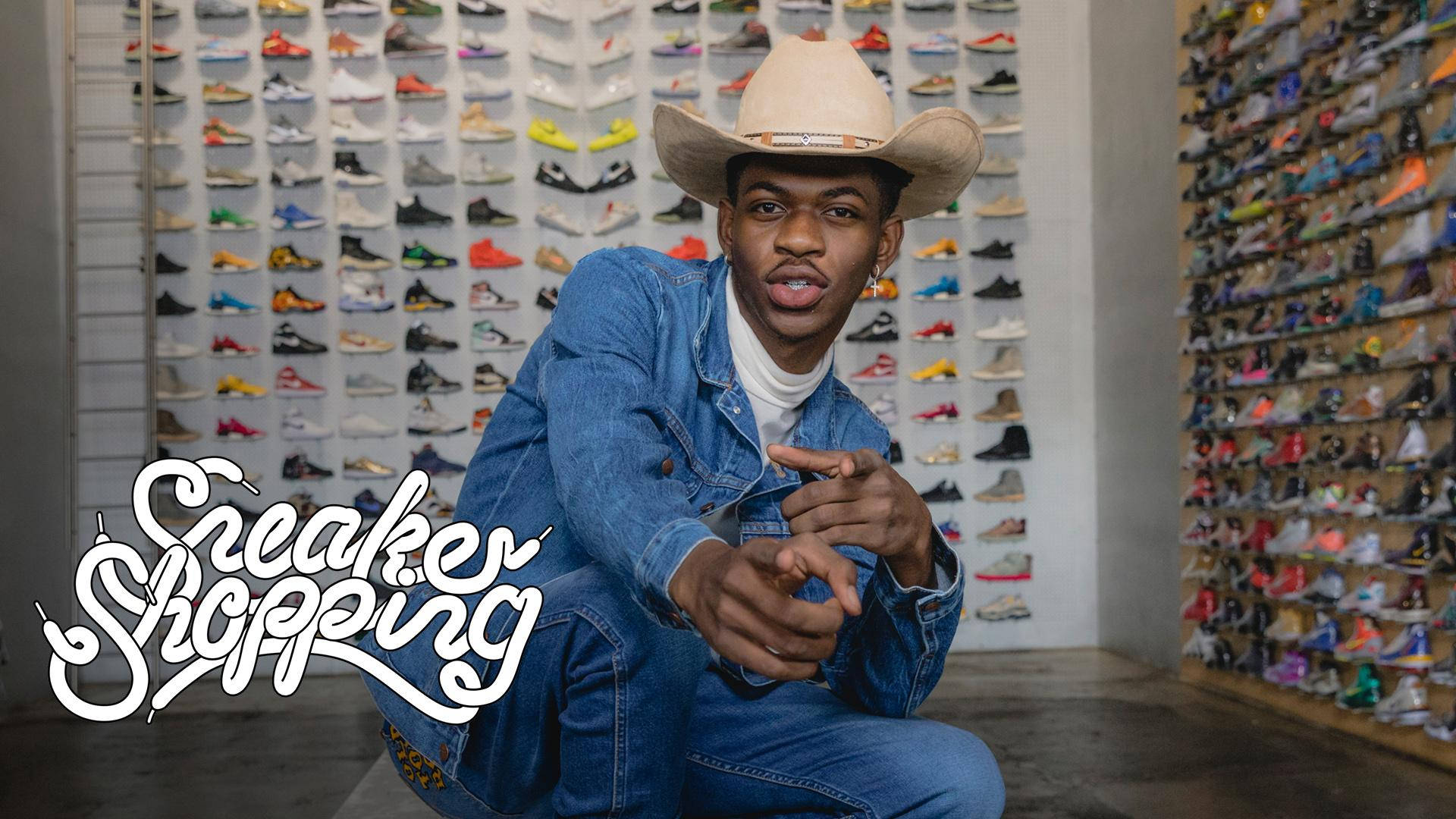Lil Nas X Sneaker Shopping Background