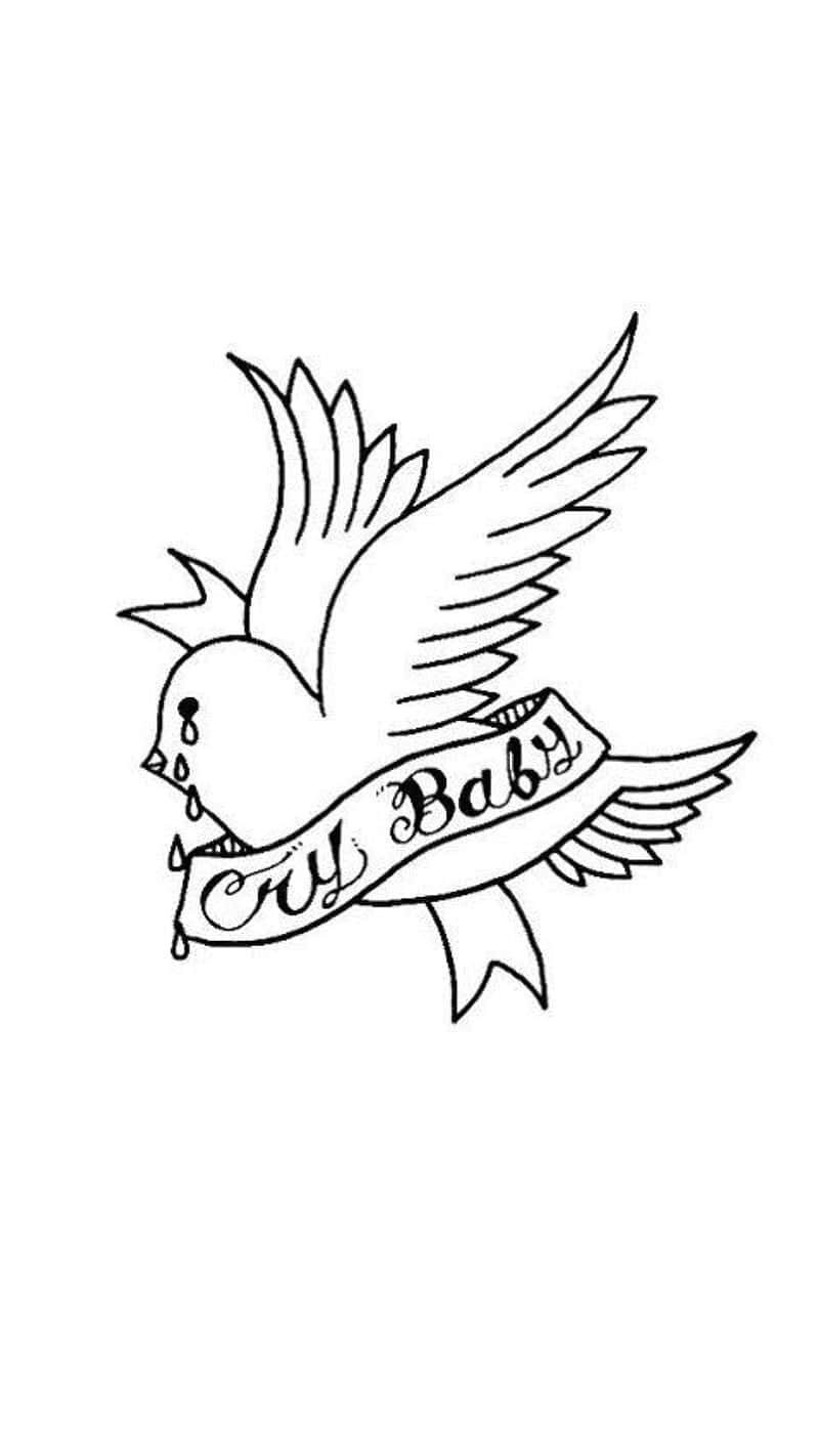 Lilpeep-logo Mit Einem Auge Und Zwei Pistolen Wallpaper