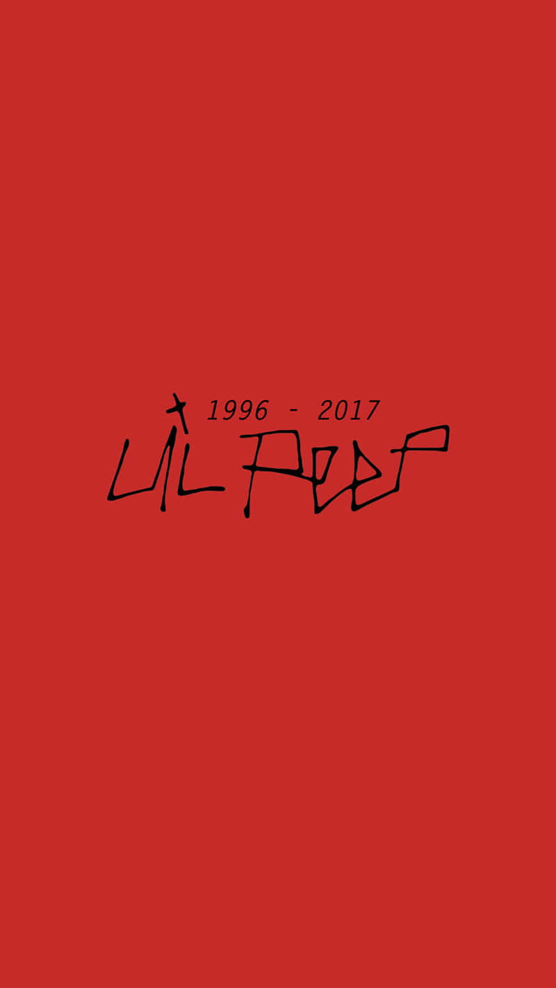 Logoet af den afdøde amerikanske musiker Lil Peep fremhævet mod en sort baggrund. Wallpaper