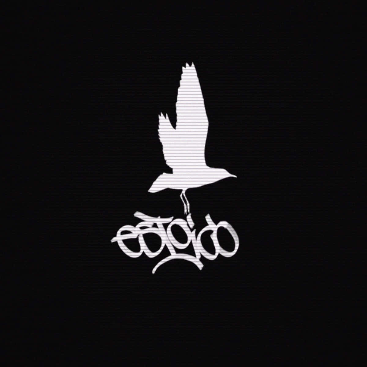 Logoet til rapper Lil Peep vises på en mysteriøs baggrund. Wallpaper