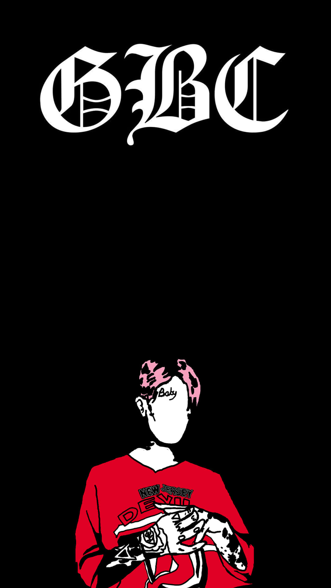 Lil Peep Logo Med Den Sorte og Hvide Sommerfugl Design Wallpaper