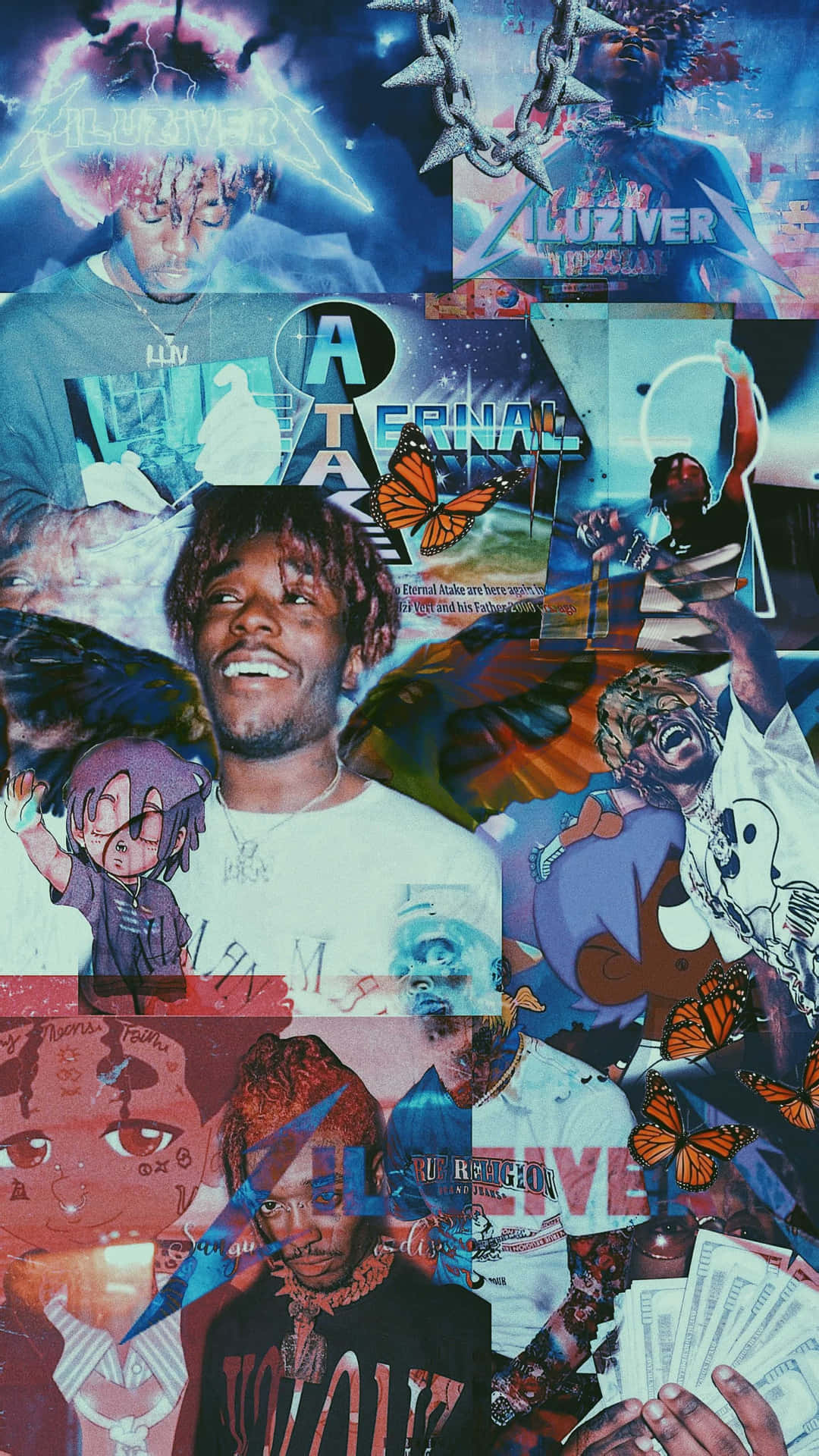 Lil Uzi Album Collage Art Wallpaper