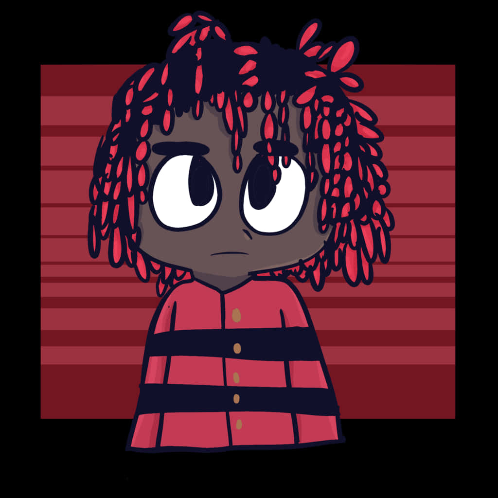 Liluzi Personagem De Desenho Animado Em Listras. Papel de Parede
