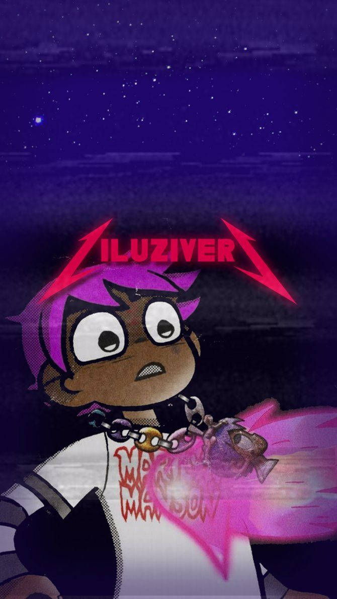 Lil Uzi Vert Cartoon Heart Burst Background