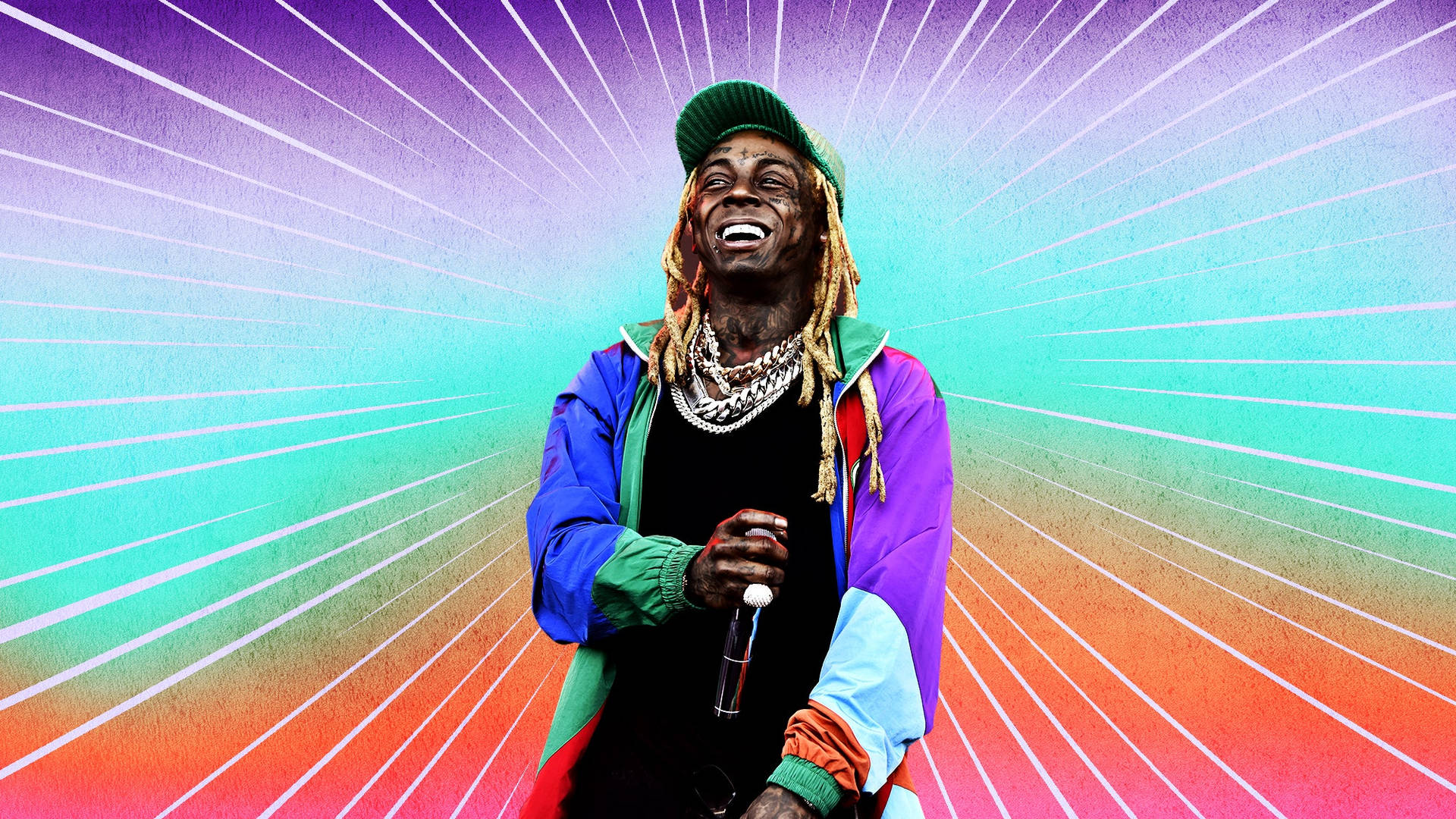 Lil Wayne Colorful Background Wallpaper