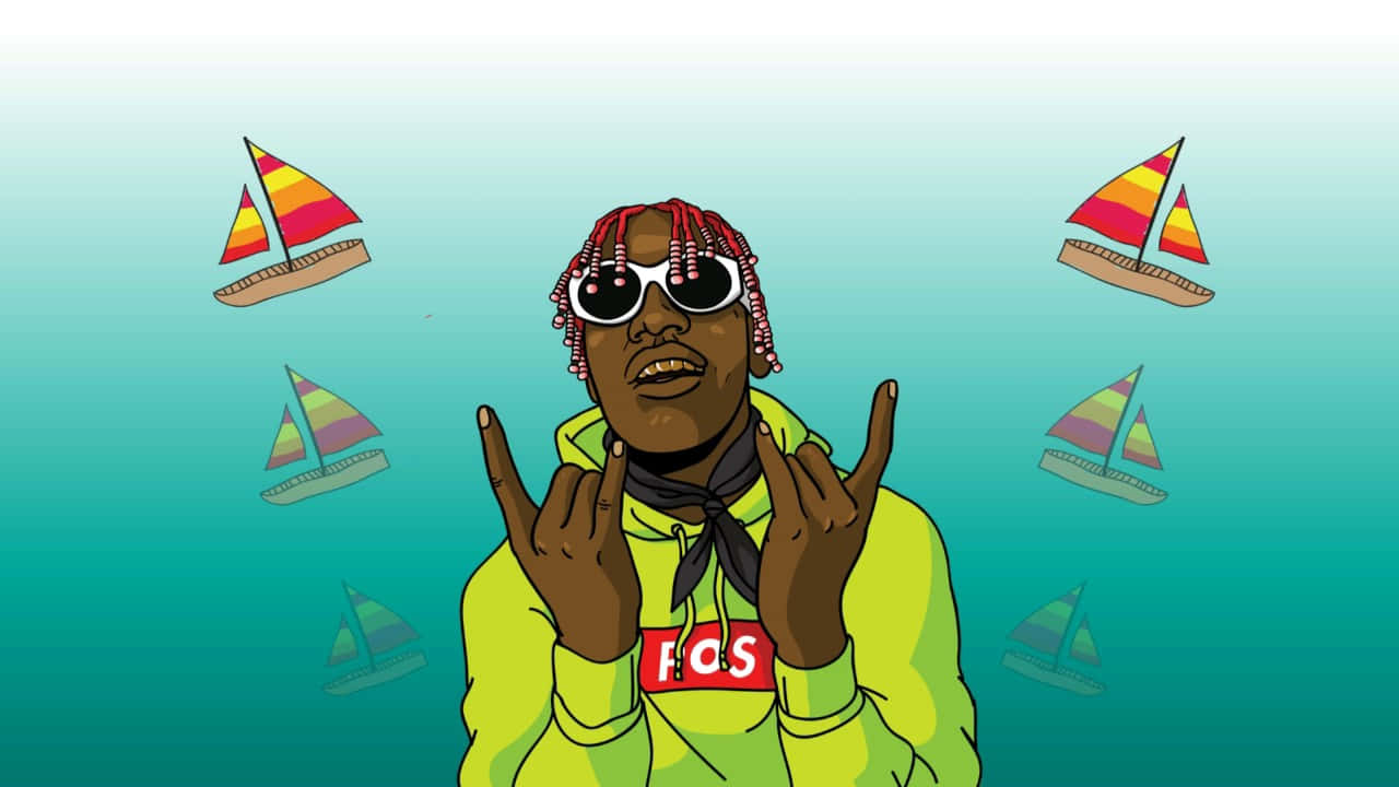 Lil Yachty posing for a photo shoot Wallpaper