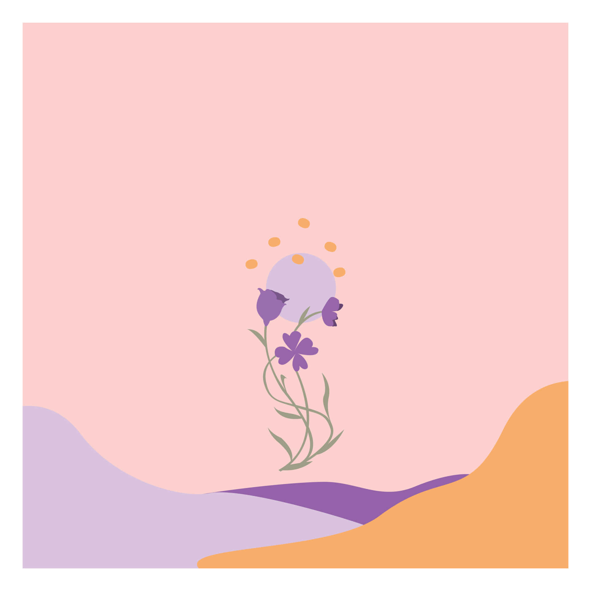 Vector Art Flower Lilac Background