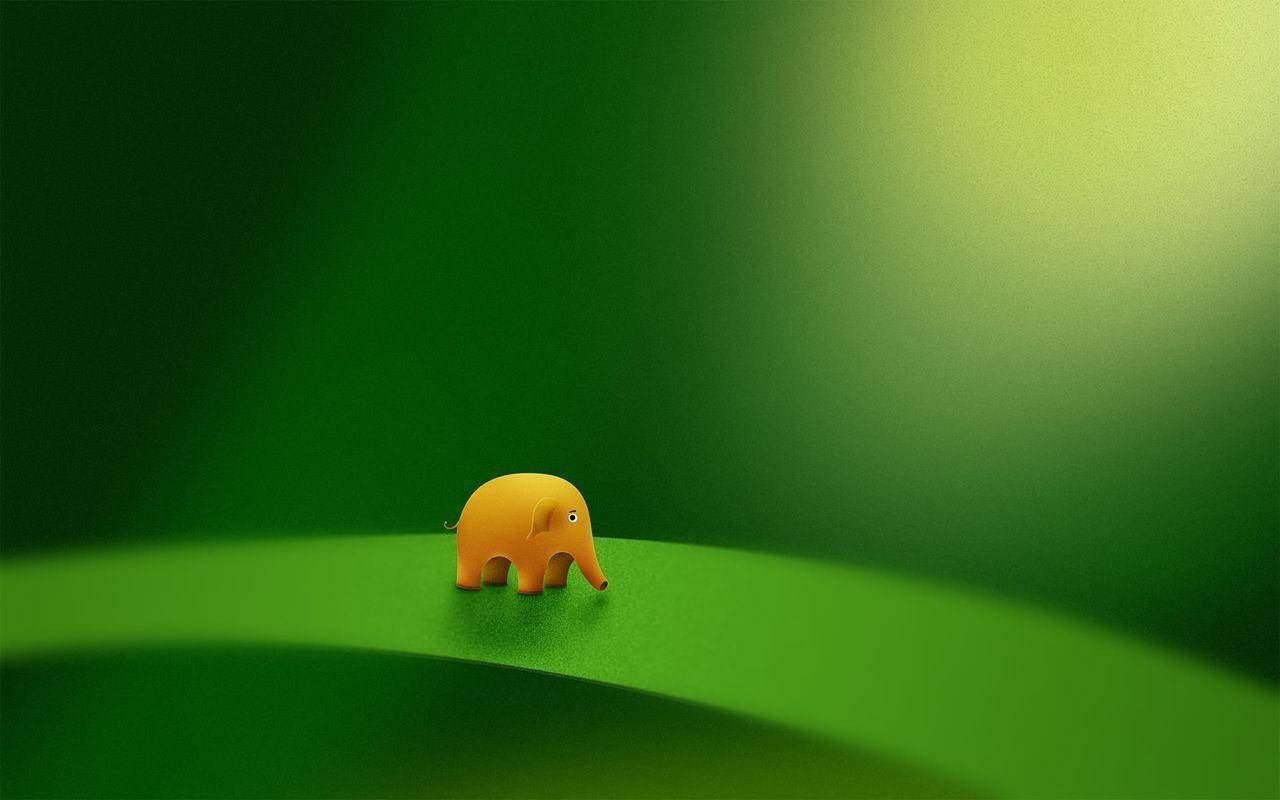 Lille Elefant Cute Desktop Wallpaper