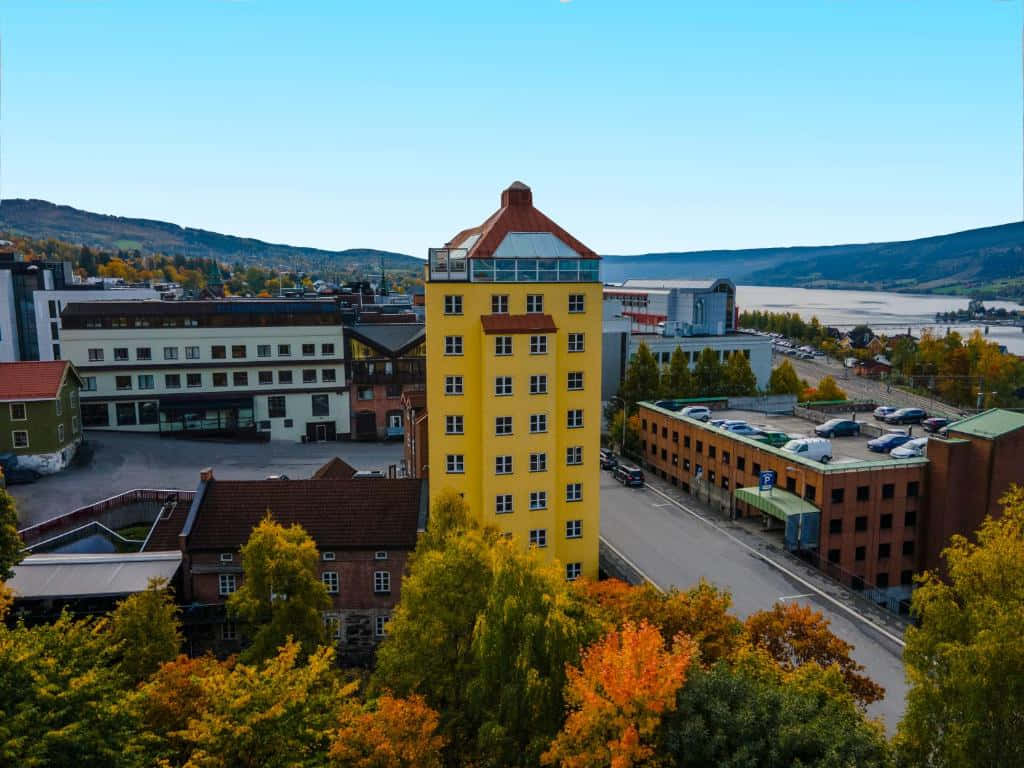 Lillehammer Autumn Urban Landscape Wallpaper