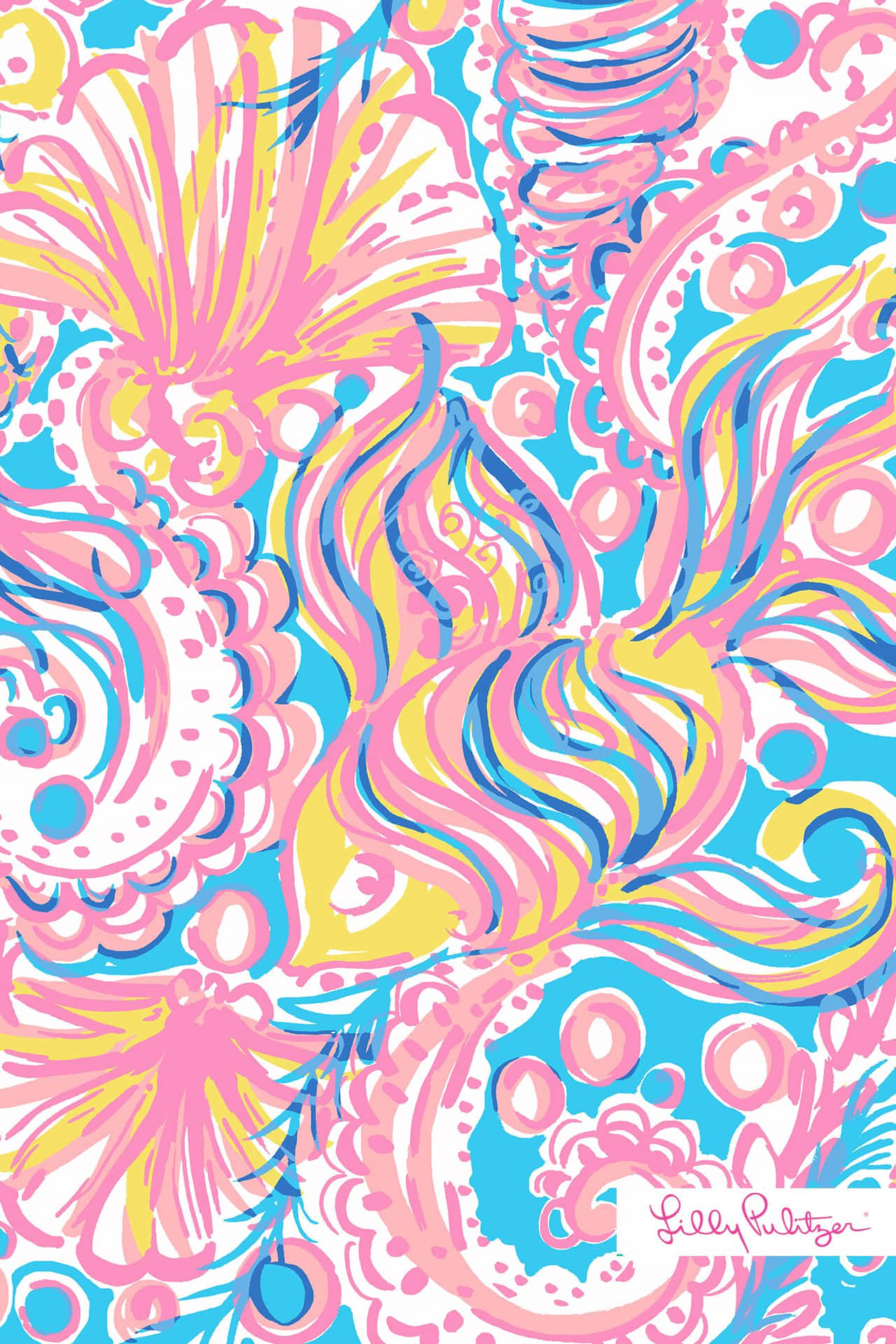 A Pink And Blue Lilly Pulitzer Print