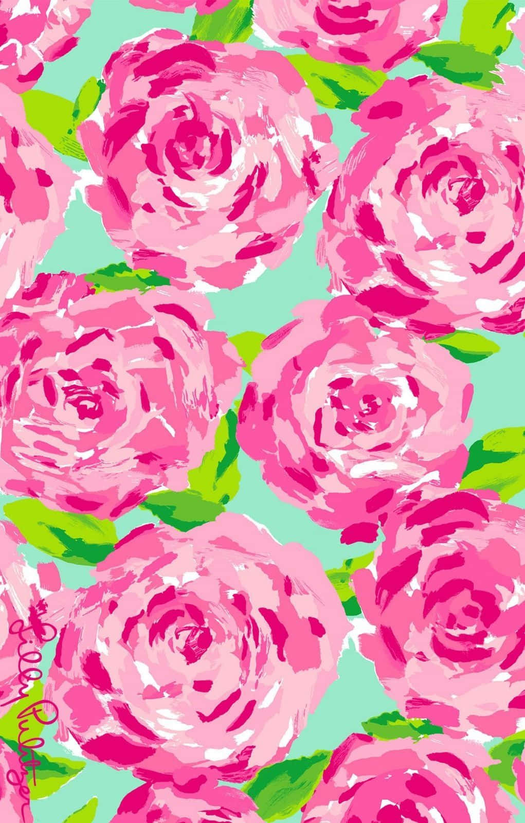 Elegant Lilly Pulitzer pattern in vibrant colors
