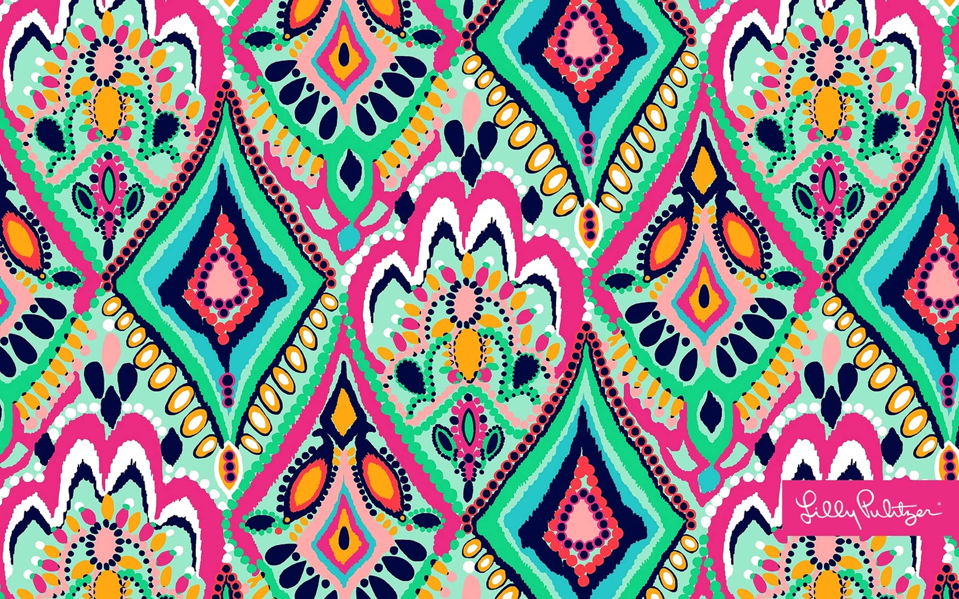Lilly Pulitzer Colorful Pattern Wallpaper