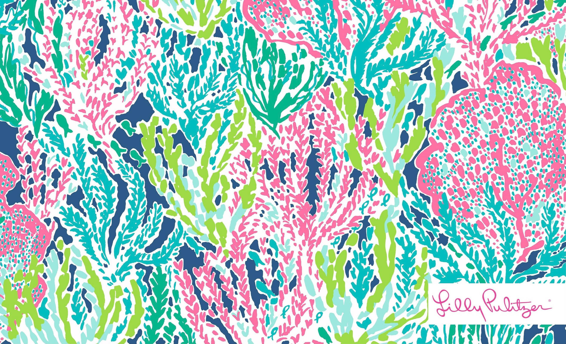 Lilly Pulitzer Colorful Seaweeds Wallpaper