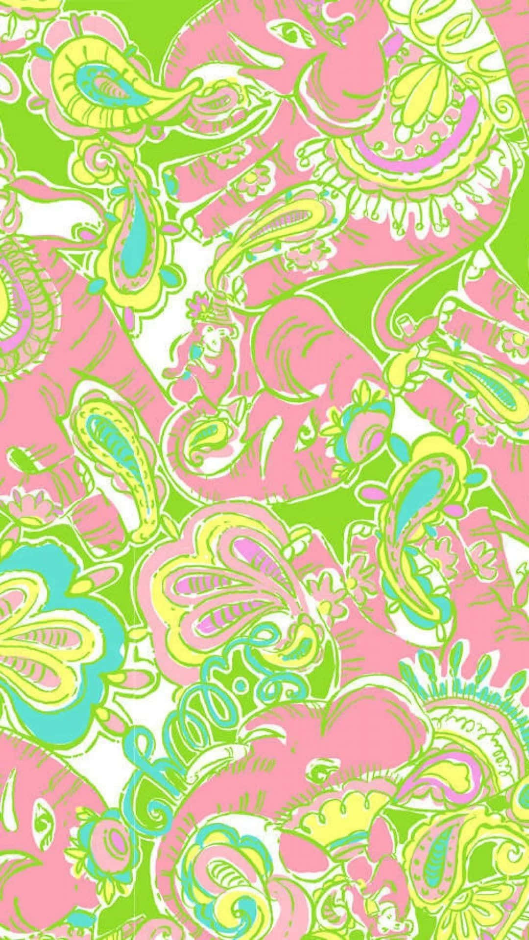 Bright and Vibrant Lilly Pulitzer iPhone Wallpaper