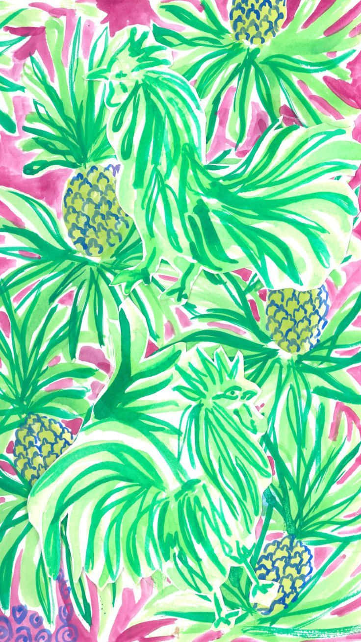 Enjoy the summer in style with this chic Lilly Pulitzer iPhone. Wallpaper