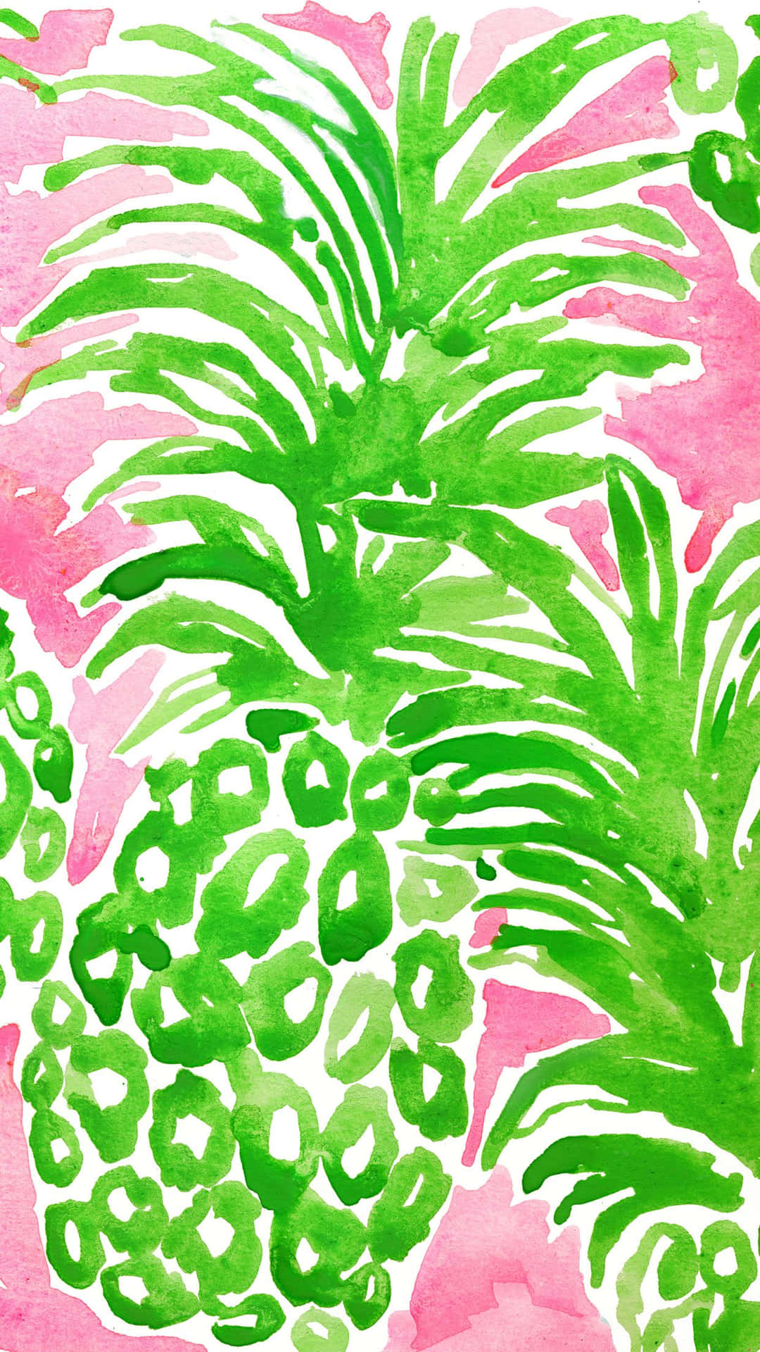 Lillypulitzer Iphone-grön Ananas. Wallpaper