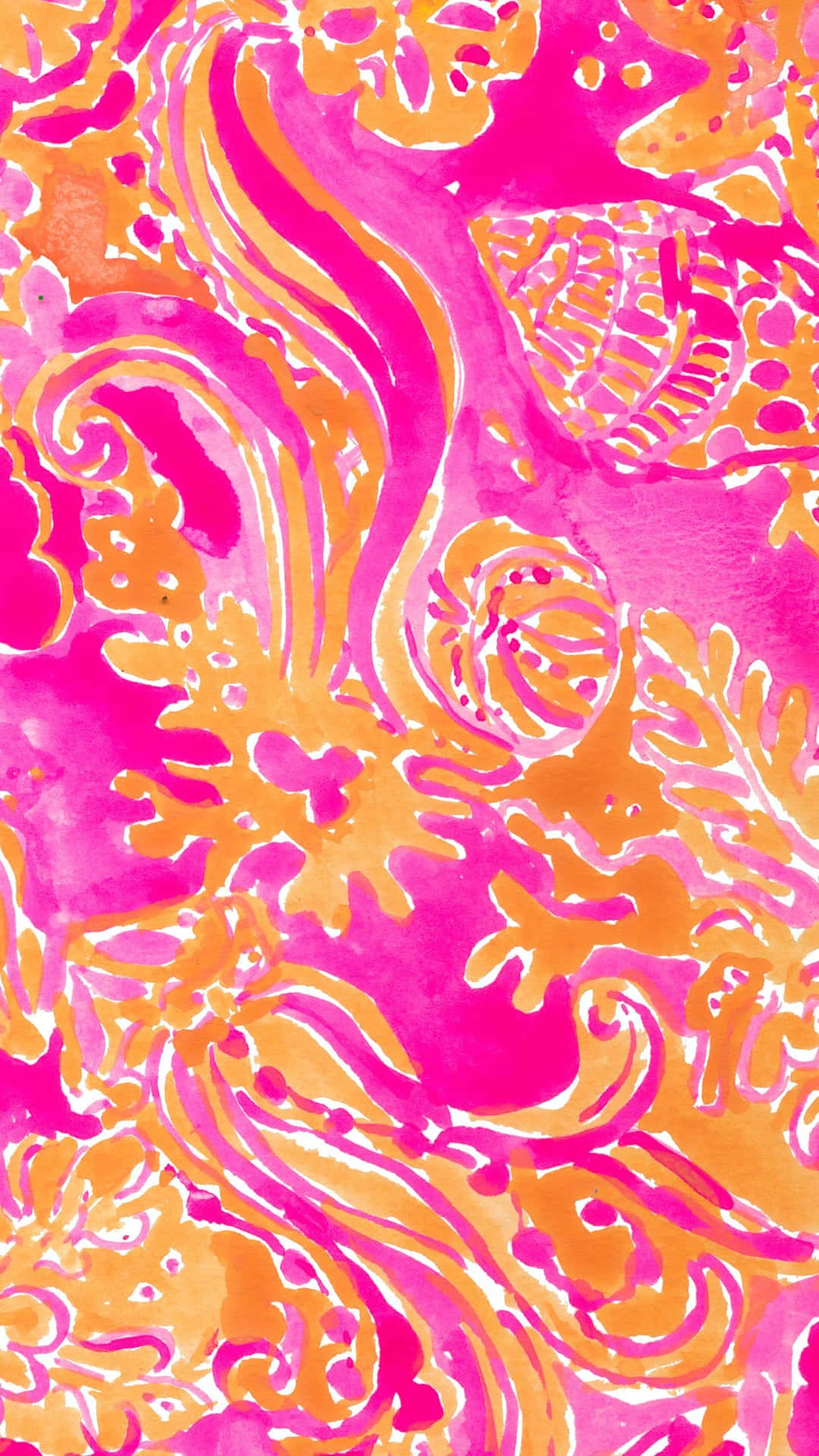 Lilly Pulitzer Iphone Pink Orange Wallpaper