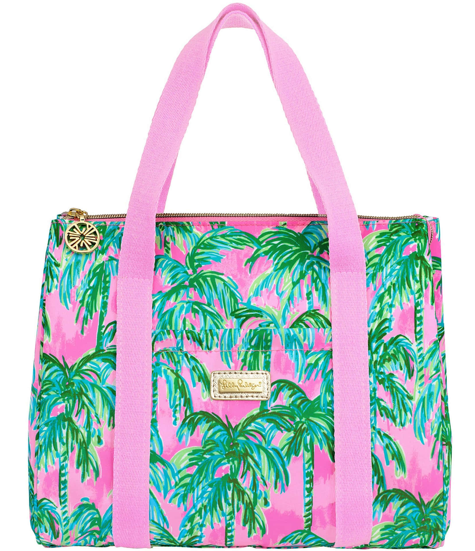 Download Lilly Pulitzer Palm Print Tote Bag | Wallpapers.com