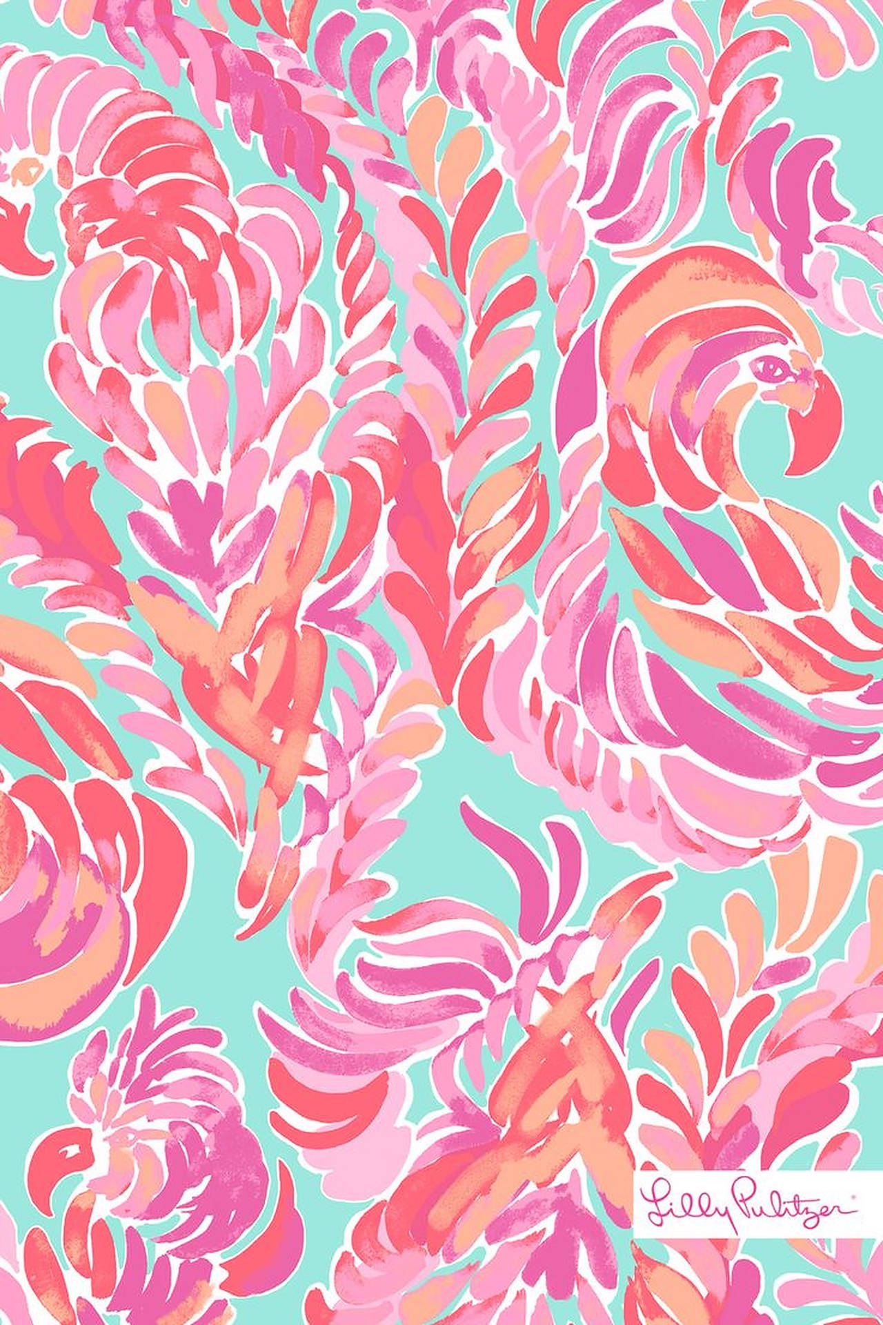 Lilly Pulitzer Pink Gradient Print Wallpaper