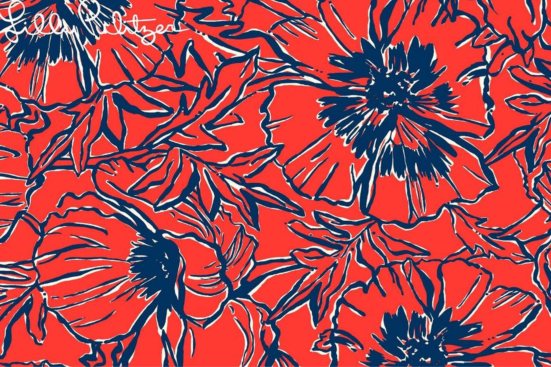 Lilly Pulitzer Red Flower