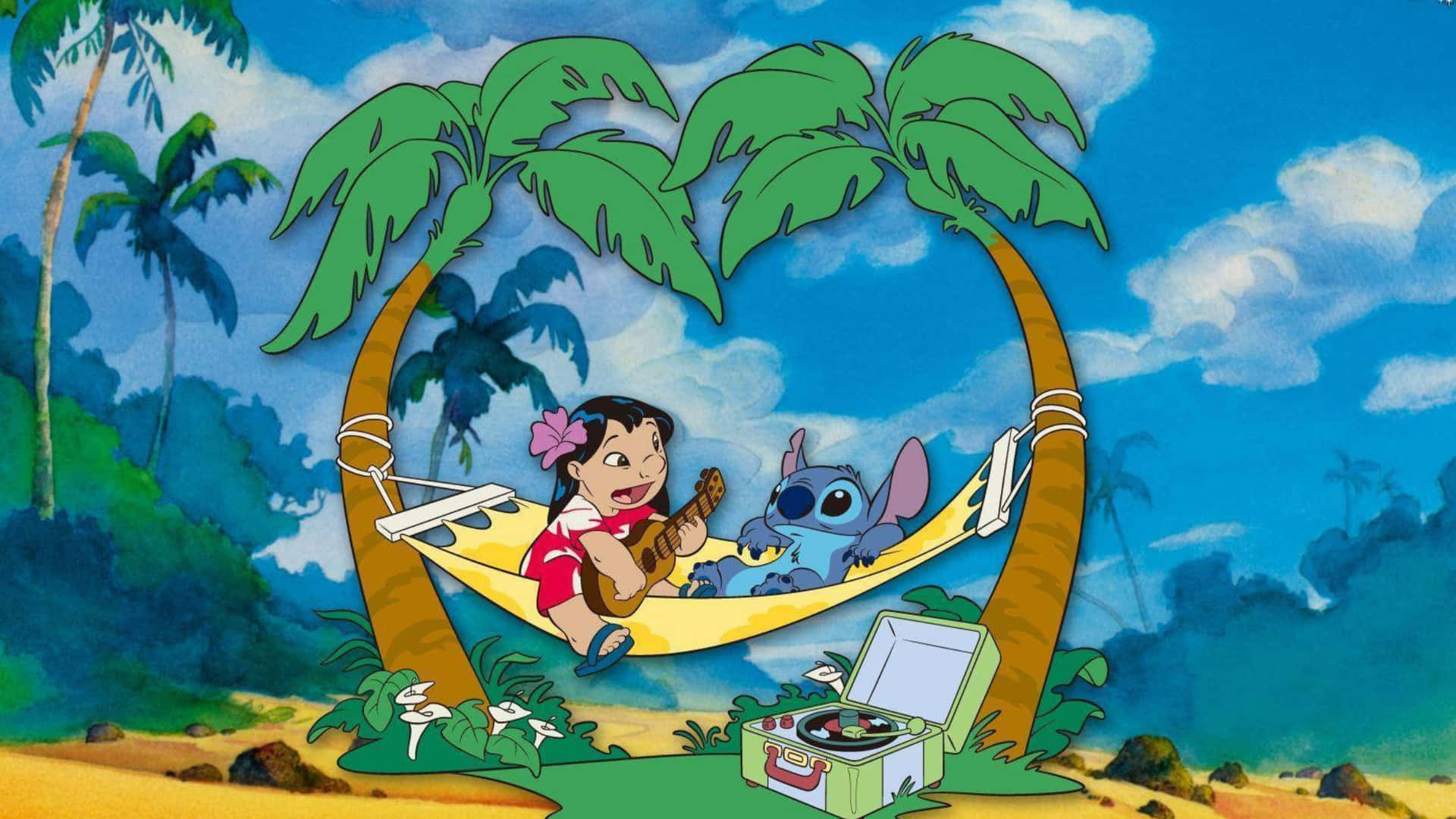 When Two Worlds Collide - Stitch and Lilo Enjoy A Moment Together