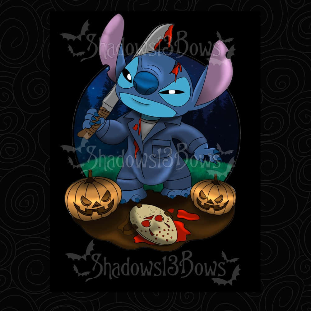 Image  Stitch Dressed Up for Halloween Wallpaper