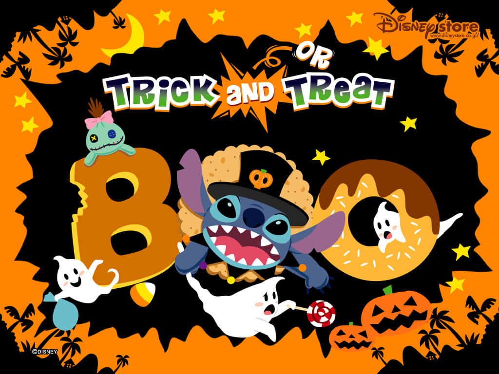 Celebrate the spooky season with Lilo and Stitch! Wallpaper
