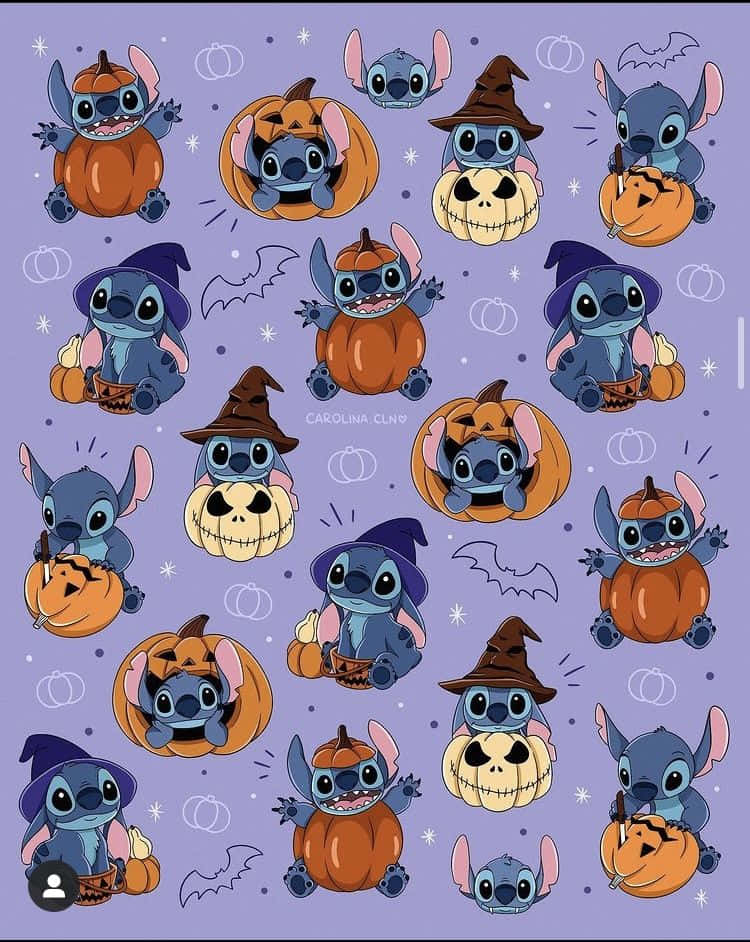 Join Stitch&Lilo this Halloween to Make Trick or Treating Fun Wallpaper