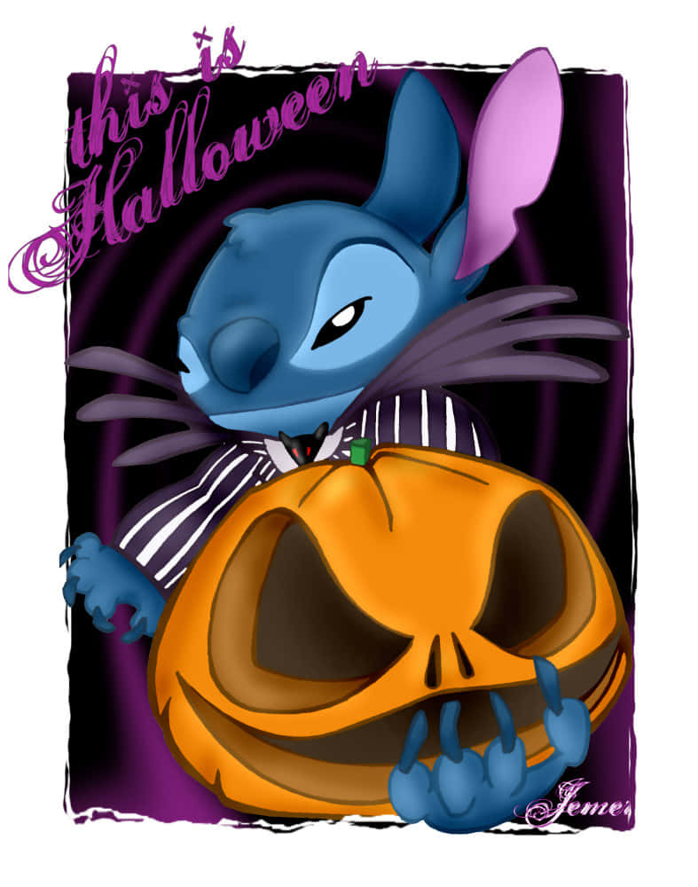 Celebrate Halloween With Lilo And Stitch Wallpaper