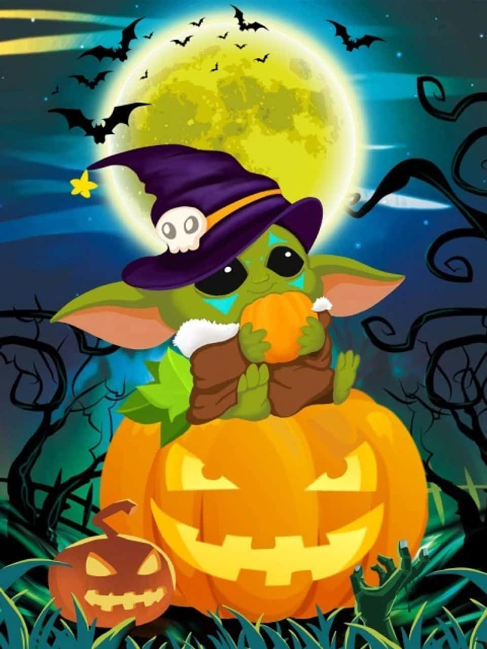 Celebrate Halloween with Stitch and Lilo! Wallpaper