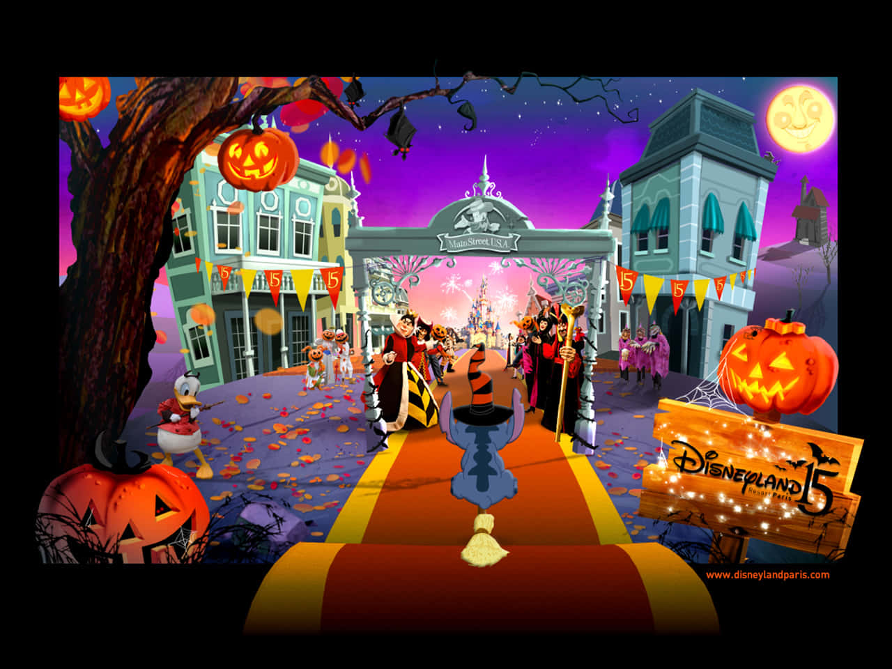 Disney's Halloween Village Wallpaper