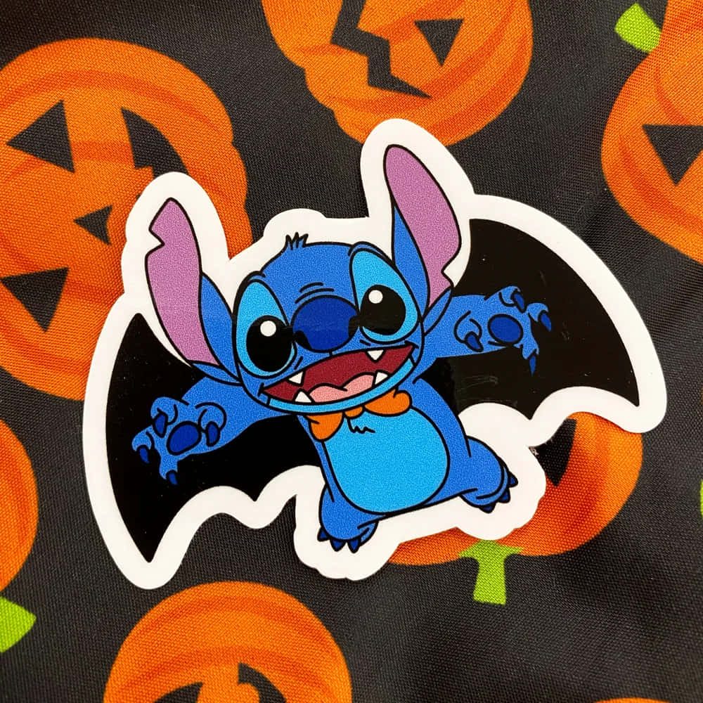 "Get ready to be spooky and goofy with Lilo and Stitch this Halloween!" Wallpaper