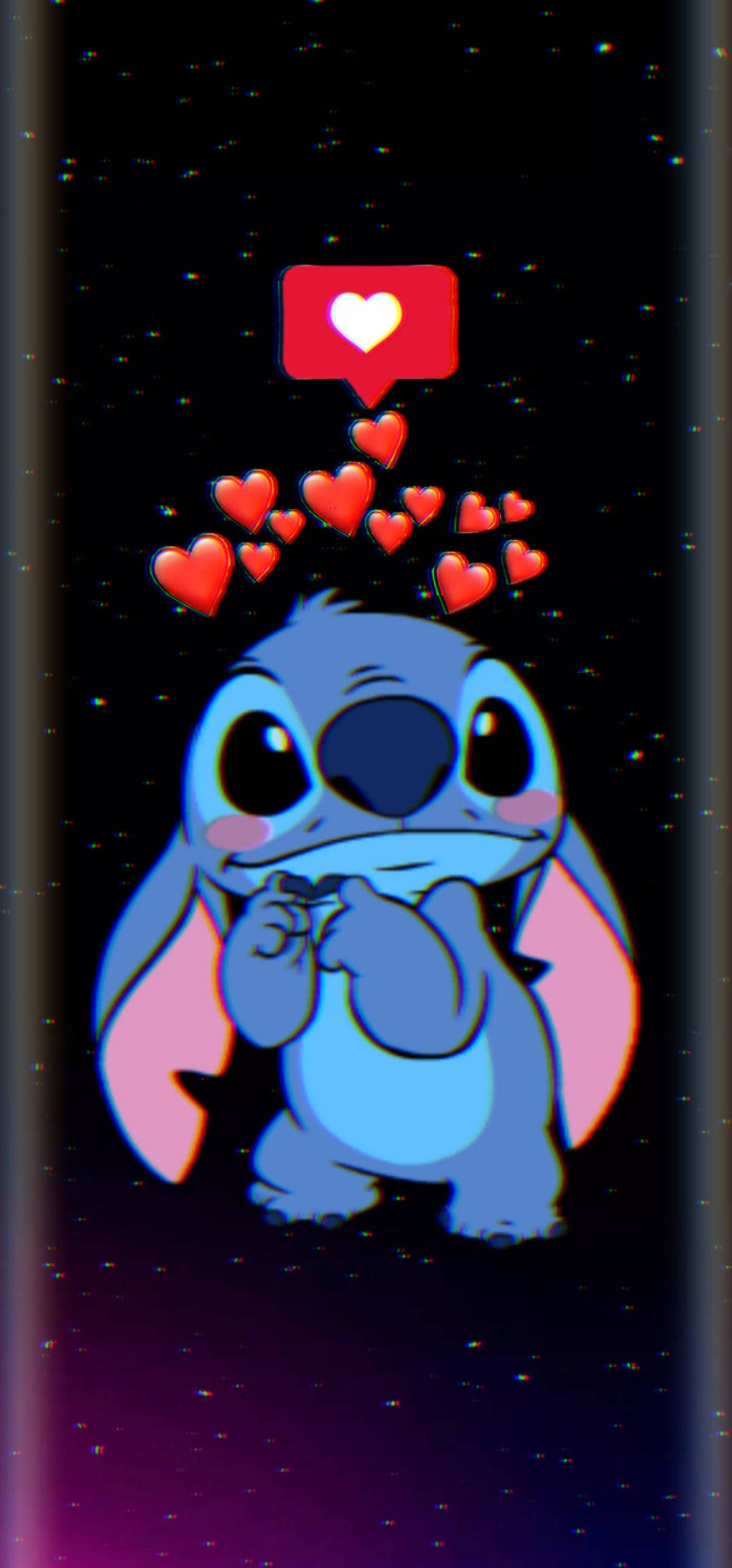 Lilo And Stitch Iphone Red Hearts Wallpaper