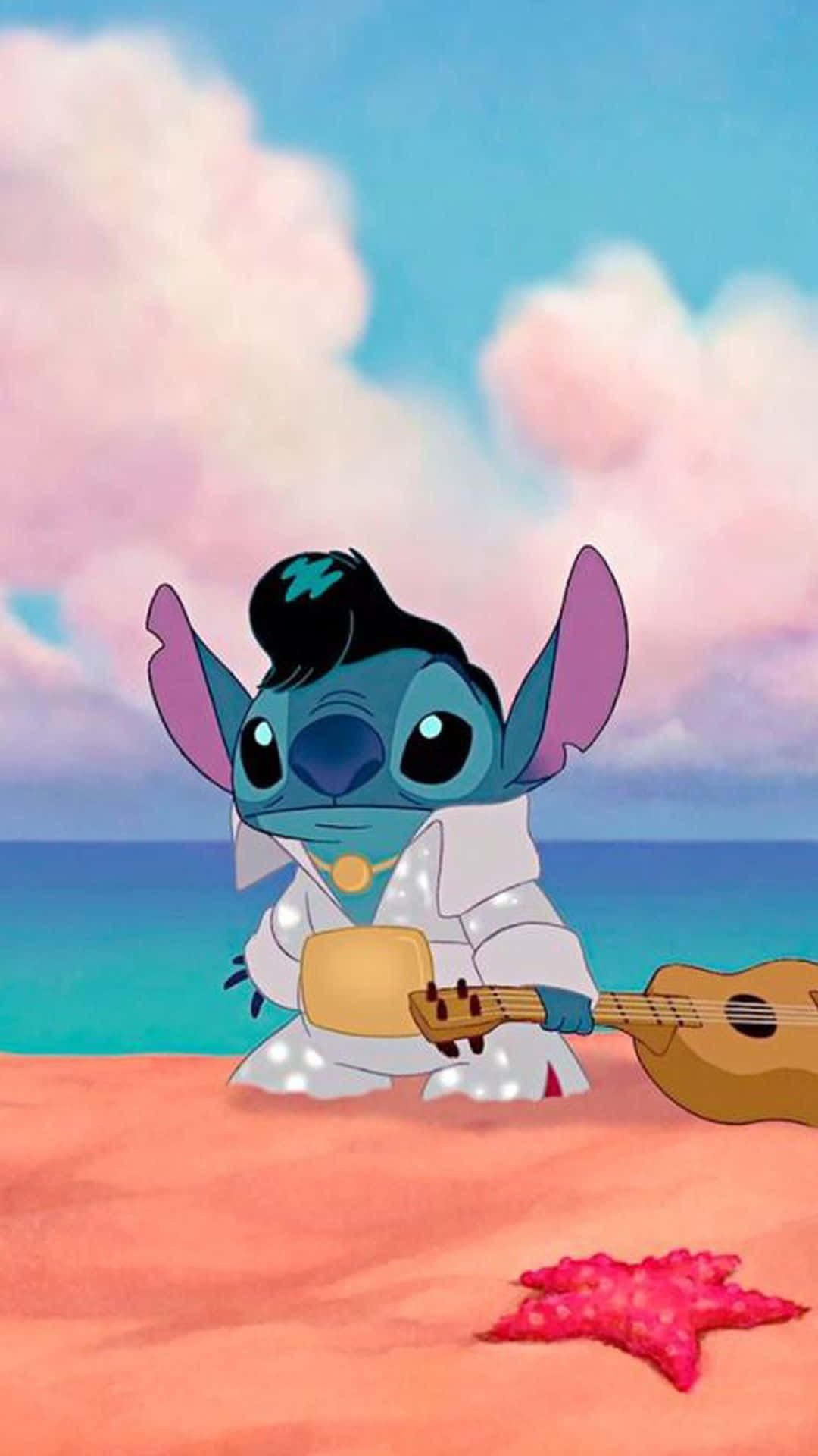 "The lovable duo, Lilo and Stitch, hanging out together on a warm day."
