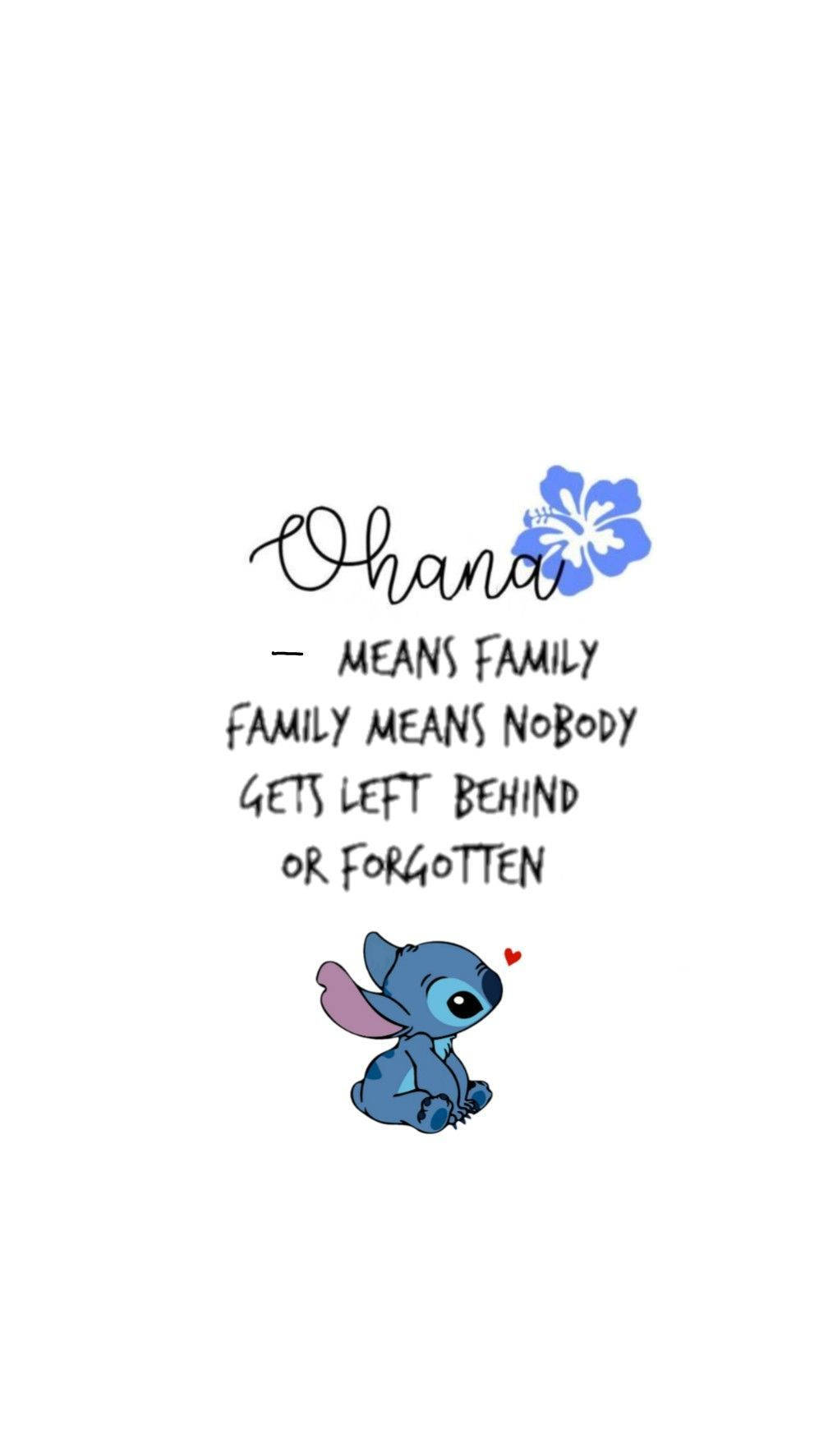 Disney Lilo and Stitch Ohana Means Family Floral