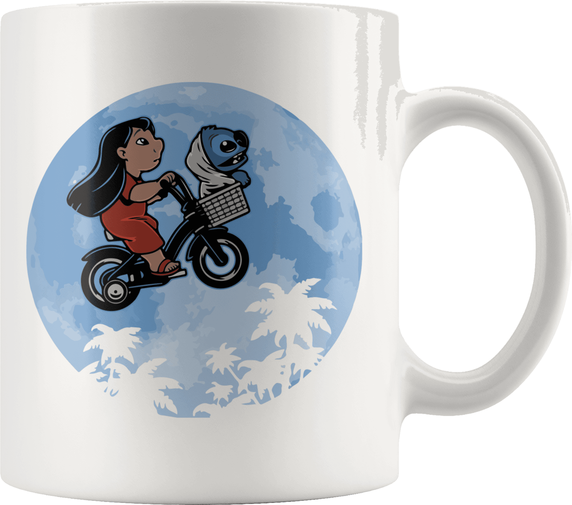 Liloand Stitch Bike Ride Mug PNG