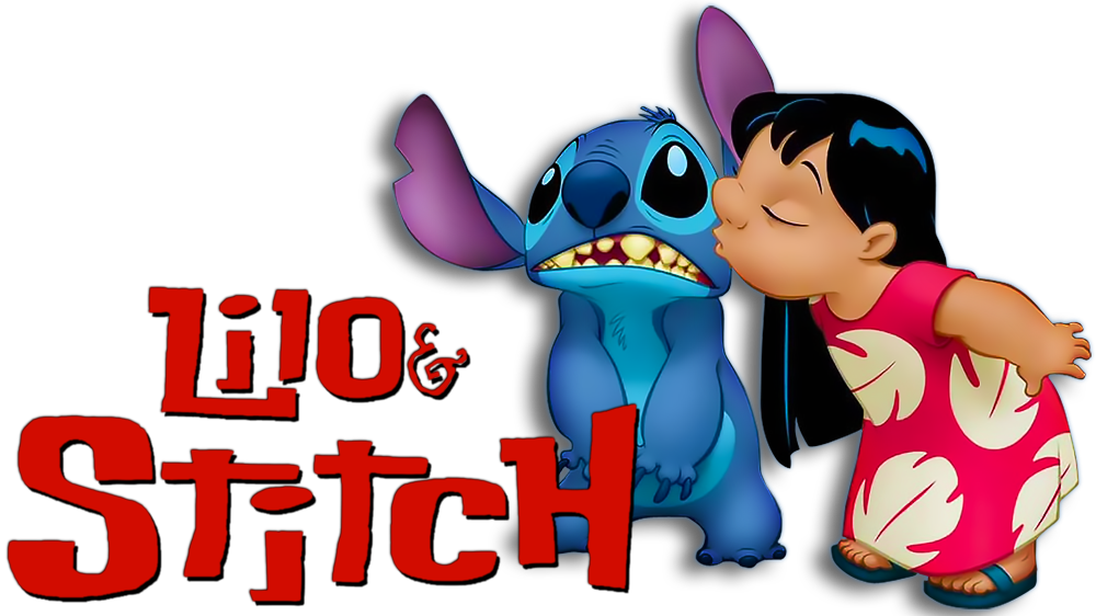 Liloand Stitch Friendly Kiss PNG