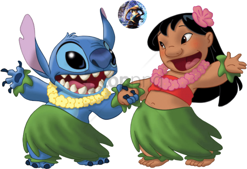 Liloand Stitch Hawaiian Friends PNG