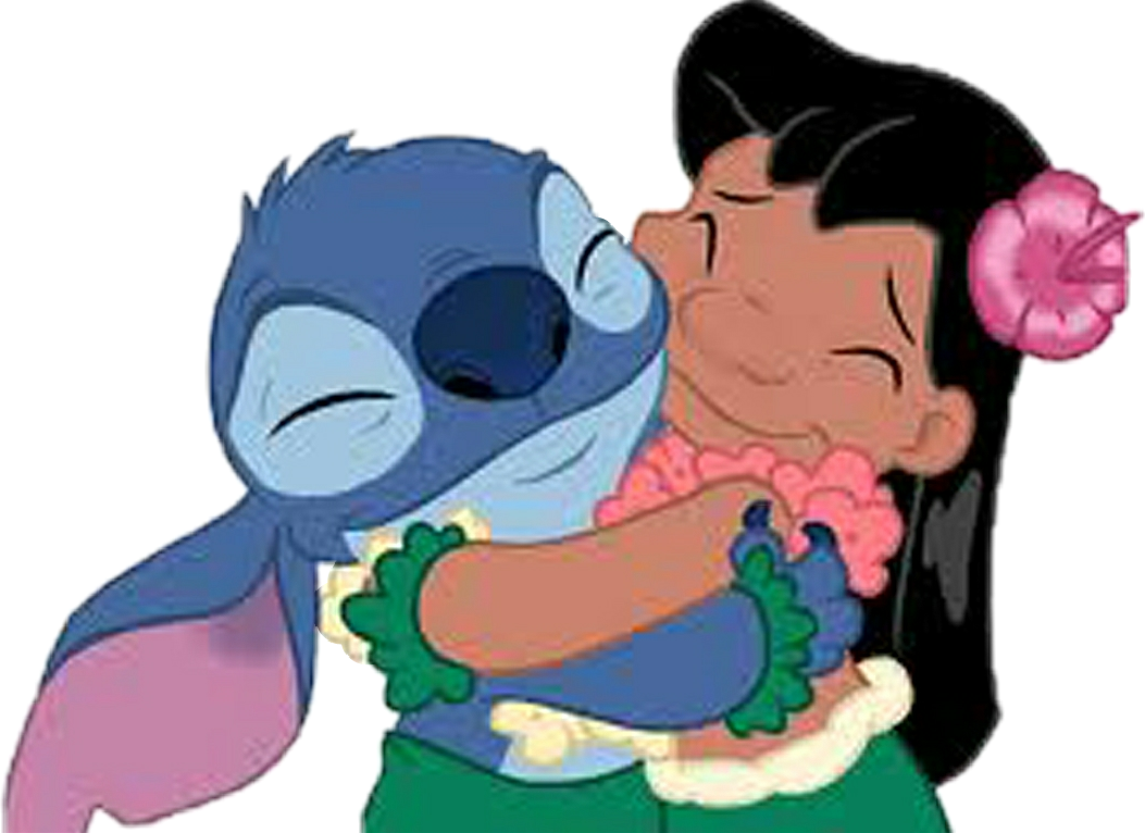 Liloand Stitch Hug PNG