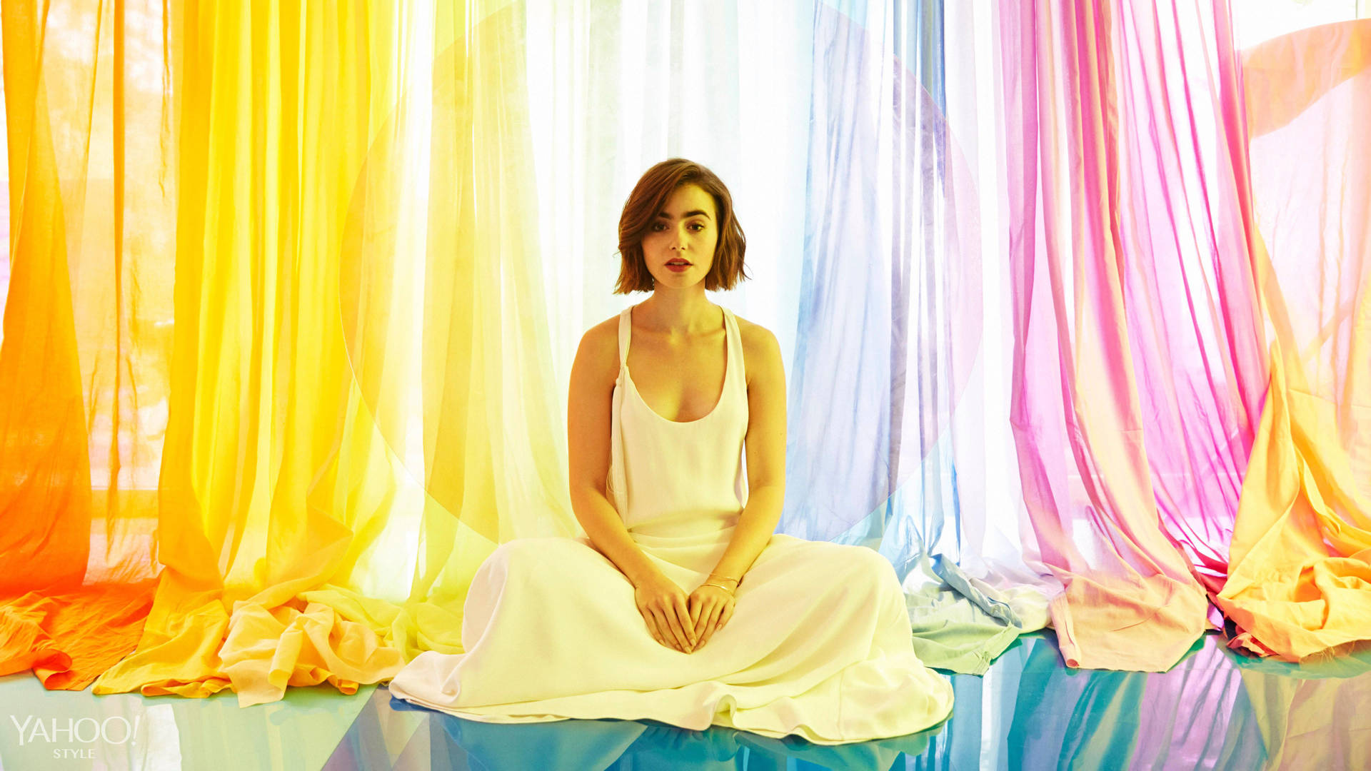 Lily Collins Colorful Photoshoot