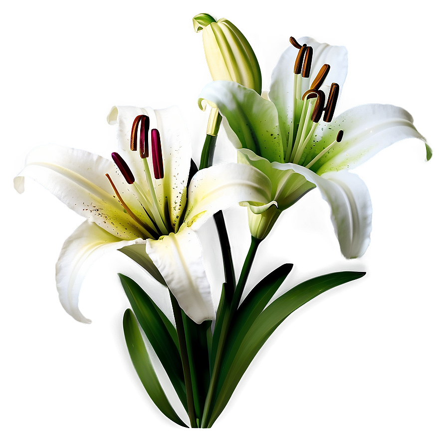 Lily Flower Bouquet Png 06272024 PNG