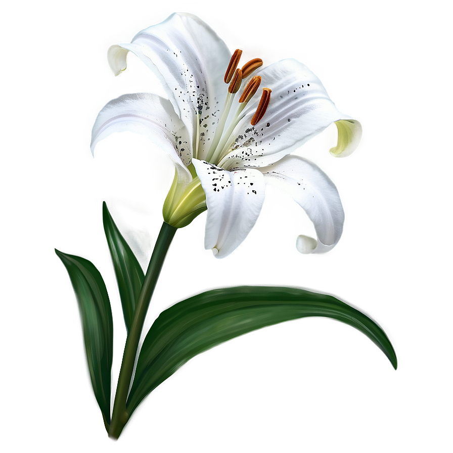 Lily Flower Drawing Png Kpk PNG