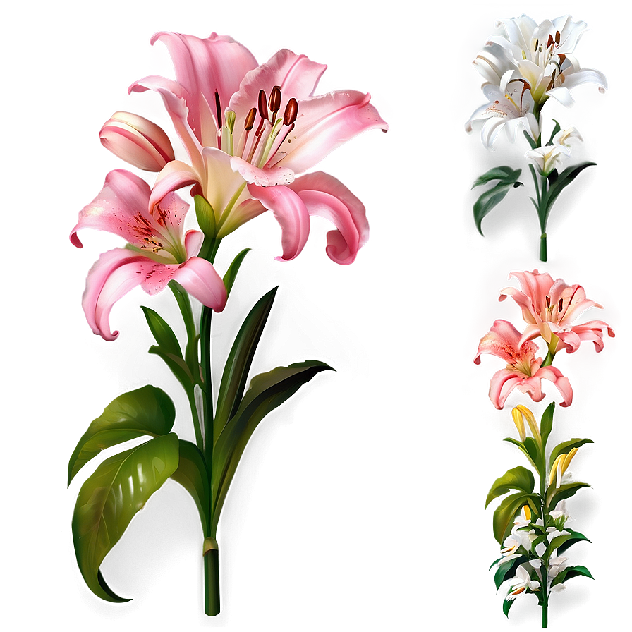 Lily Flower Pattern Png Hvo PNG