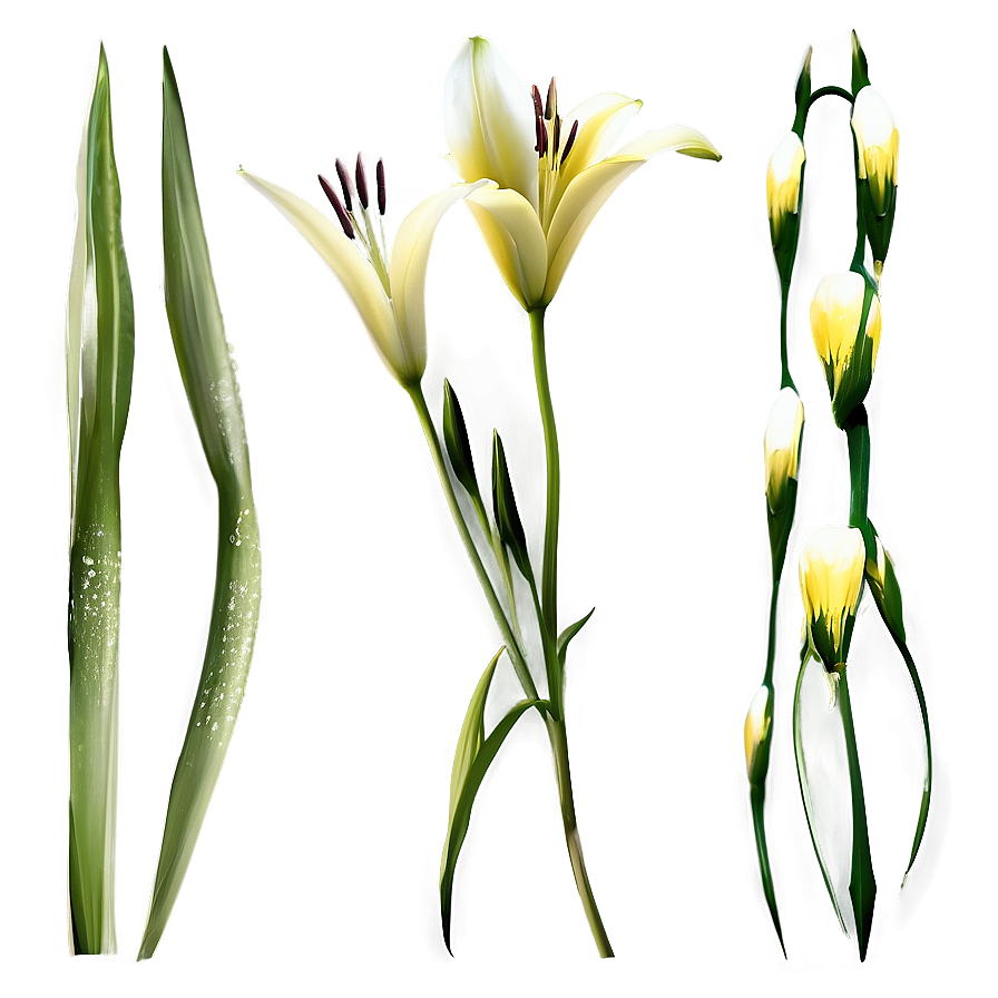Lily Flower Stem Png Ecv60 PNG