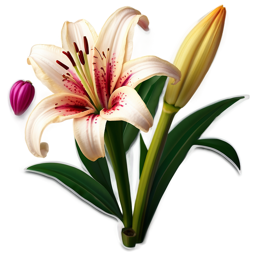 Lily Flower Sticker Png Kjo PNG