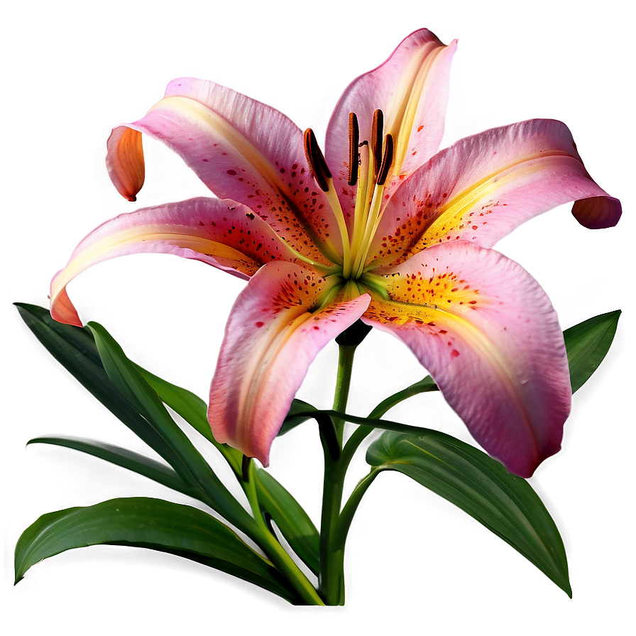 Lily Flower Sunset Scene Png 33 PNG