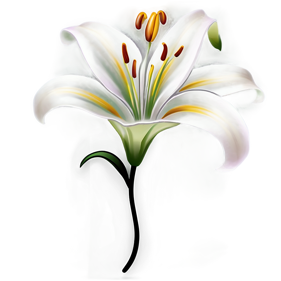 Lily Flower Tattoo Design Png Nmb PNG
