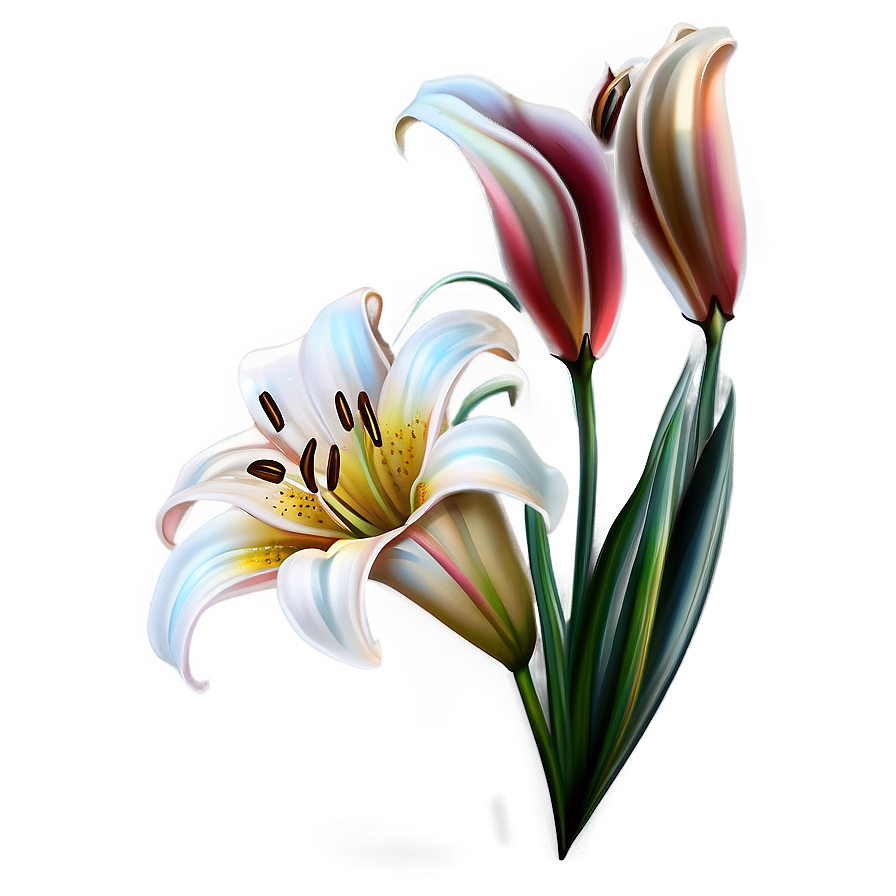 Lily Flower Tattoo Design Png Xkh51 PNG