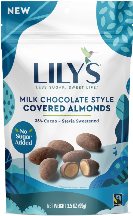 Lilys Milk Chocolate Style Covered Almonds Package PNG