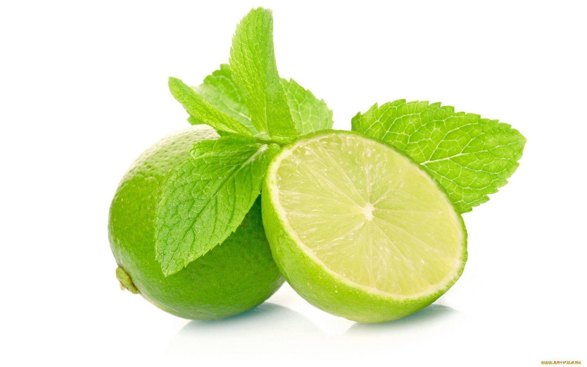 Lime Citrus Fruits With Mint Leaves Wallpaper